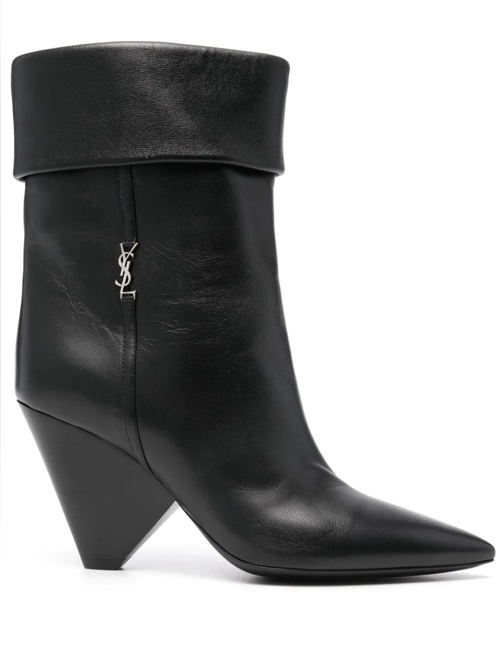 Saint Laurent Black Leather 95mm Niki boots 38.5